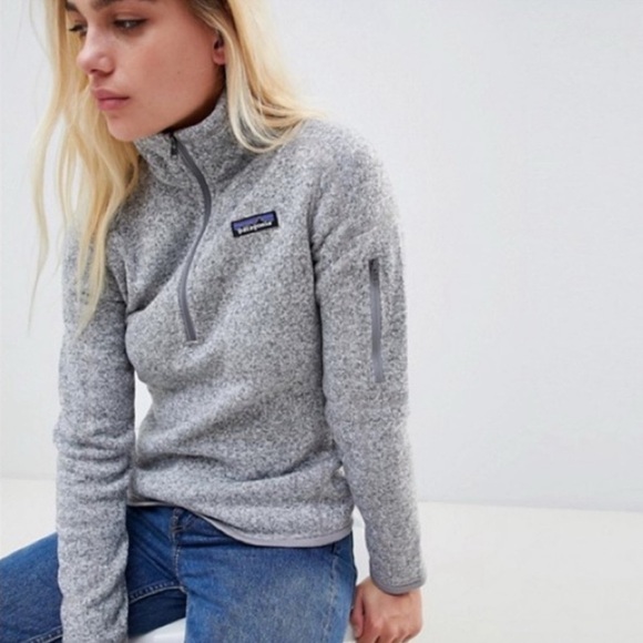 Patagonia Sweaters - Patagonia Women's Better Sweater 1/4-Zip Fleece Pullover Light Gray Small